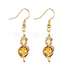 Natural Quartz Crystal Pendant Necklace & Dangle Earrings Jewelry Sets X-SJEW-JS01060-02-6
