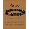 12 Constellation Natural Round Carnelian Beads Stretch Bracelets WGD22B0-17-1