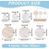 Flat Round Sea Shell Pendants SHEL-AR0001-17-2