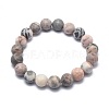 Natural Zebra Jasper Bead Stretch Bracelets BJEW-K212-C-035-2