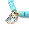 Polymer Clay Column Beaded Stretch Bracelets BJEW-JB09782-6