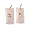 Natural Rose Quartz Pendants GG-CBA7610-05G-02-1