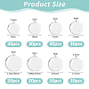 200Pcs 8 Styles Transparent Glass Cabochons GLAA-FH0001-88-2
