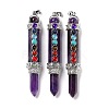 Chakra Theme Natural Amethyst Big Pendants G-I322-06P-01-1