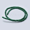 Natural Malachite Beads Strands G-F571-27AB1-10mm-01-2