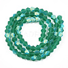 Imitate Austrian Crystal Bicone Frosted Glass Beads Strands EGLA-A039-T4mm-MB10-2
