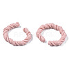 Polymer Clay Twist Rope Open Ring CLAY-N010-031-02-3