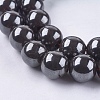 Magnetic Synthetic Hematite Beads Strands G-Q893-10mm-3
