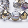 Electroplated Glass Beads Strands EGLA-Q092-8mm-A04-3