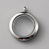 304 Stainless Steel Locket Pendants STAS-WH0027-44P-1