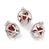 Natural Carnelian Round Ball Pendants G-Q163-05P-03-1