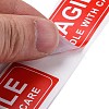 Self-Adhesive Paper Warning Tag Stickers X-DIY-K039-04D-4
