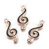 Alloy Enamel Pendants PALLOY-P118-04-2