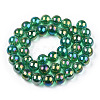 Electroplate Transparent Glass Beads Strands GLAA-T032-T8mm-AB21-2