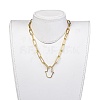 Iron Paperclip Chain Necklaces NJEW-JN02666-03-4