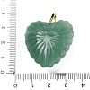 Natural Green Aventurine Carved Pendants G-C276-01G-18-3