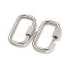 Non-Tarnish 304 Stainless Steel Screw Carabiner Lock Charms LS-STAS-C092-05H-P-2