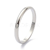 Non-Tarnish 2mm Polished Plain Dome Finger Ring for Girl Women LS-RJEW-C012-05G-P-3