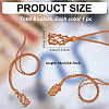 6Pcs 6 Colors Waxed Cord Macrame Pouch Necklace Making for Gemstone Nuggets MAK-ME0001-03-2
