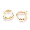 Brass Hoop Earring Findings KK-N267-34G-2