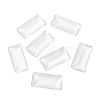 Transparent Rectangle Glass Cabochons X-GGLA-R025-38x19-4
