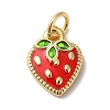 Rack Plating Brass Enamel Charms X-KK-B092-25G-1