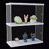 2-Tier Transparent Acrylic Minifigures Display Case ODIS-WH0043-23B-1