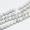 Synthetic Howlite Beads Strands G-T053-6mm-01-1-1