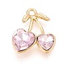 Alloy Rhinestone Pendants PALLOY-T092-24G-03-1