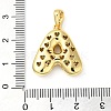 Brass Micro Pave Cubic Zirconia Pendants KK-E061-03G-01-3