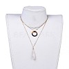 Natural Quartz Crystal Pendants Necklaces and Dangle Earrings Jewelry Sets SJEW-JS01025-5