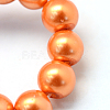 Baking Paint Pearlized Glass Pearl Round Bead Strands X-HY-Q330-8mm-36-3