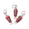 Brass Micro Pave Cubic Zirconia Pendants KK-Z147-03P-02-1