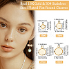 80Pcs 4 Styles 304 Stainless Steel Pendant Cabochon Settings STAS-BBC0002-33-2