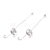 Brass Micro Pave Clear Cubic Zirconia Ear Wrap Crawler Hook Earrings EJEW-O097-01P-1