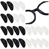24 Pairs 2 Colors Silicone D-shaped Eyeglass Nose Pads KY-GF0001-20-1