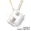 Alloy Initial Pendant Necklaces RS8745-8-1