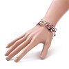 Glass Beads Five Loops Wrap Bracelets BJEW-JB09056-02-3