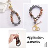 60 Pcs 15mm Silicone Beads Loose Silicone Beads Kit Leopard Print Silicone Beads for Keychain Making Bracelet Necklace JX309A-6