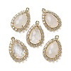 Natural Quartz Crystal Faceted Teardrop Pendants G-I375-01G-06-1