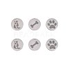 6Pcs 3 Styles 304 Stainless Steel Pet Pendants FIND-SZ0001-007P-1