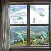 6PCS 2 Styles PVC Stickers Dazzling Color Window Stickers 3D Laser Fish And Mermaid Static Glass Window Stickers JX833A-3