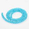 Transparent Glass Bead Strands GLAA-G013-6mm-49-2