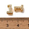 Rack Plating Number Brass Micro Pave Clear Cubic Zirconia Silde Charms KK-A231-13B-3