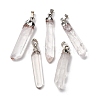 Natural Quartz Crystal Pointed Pendants G-M006-M03-1