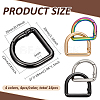 16Pcs 4 Colors Alloy Spring Gate Rings FIND-BC0014-18-2