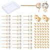 CREATCABIN 60Pcs Brass Cubic Zirconia Stud Earring Findings KK-CN0001-43-1