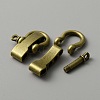 Tibetan Style Alloy D-Ring Anchor Shackle Clasps FIND-WH0032-99AB-2