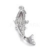 Brass Micro Clear Cubic Zirconia Pendants ZIRC-F120-044P-2