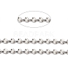 Tarnish Resistant 304 Stainless Steel Flower Link Chains STAS-B041-08P-2